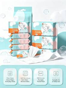 EDI Pure Water Cleaning Wipes, Student Portable Non-Woven Fabric Small Pack Wipes. - Multicolor - View 8