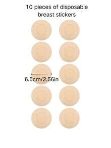 1 Pair Invisible Push-Up Breast Petals, Non-Slip Adhesive Bra Pads For Wedding Dress / Slip Dress / Swimming / Daily Commute / Party Outfits, Anti-Exposure Reusable Seamless Bra Stickers, Large Size Lift Latex Tape, Designed For Full-Busted Women, Strapless Bra, Suitable For B-E Cup - A - View 12