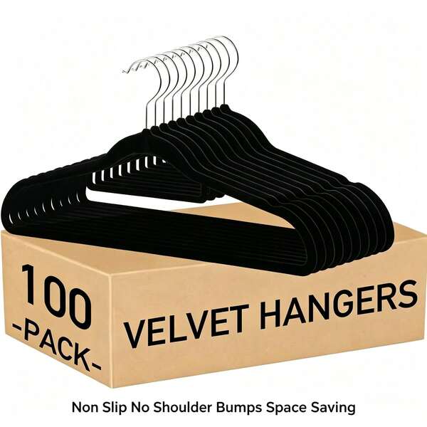 Non-Slip Space-Saving Hanger, Heavy-Duty Clothing Storage Rack Without Shoulder Protrusion, With 360° Rotating Hook, Multiple Sizes Available, Suitable For Shirts, Coats, Dresses, Pants Closet Storage