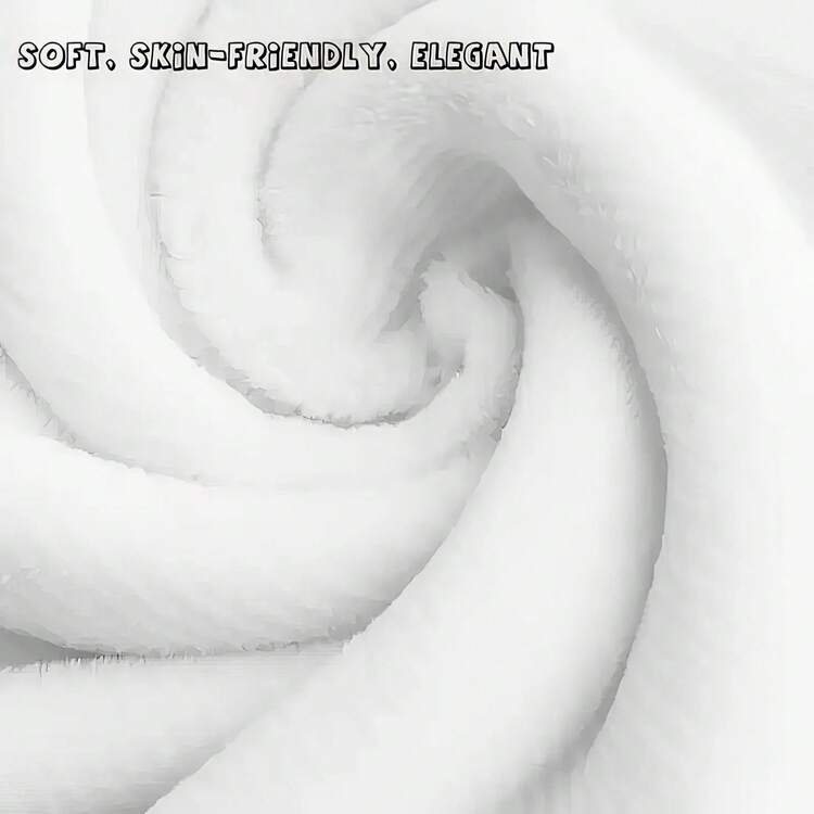 【Soft & Warm 數位法蘭絨毯】Happy Camper 數位印花法蘭絨披毯，柔軟保暖多用途四季通用，適用沙發、床鋪、辦公室、旅行、露營，現代針織聚酯纖維 1 件裝 - 彩色 - 查看 4
