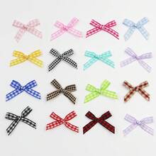 (100pcs/Pack) 3.5cm Plaid Colorful Mini Bows Ribbon Bows Gift Box Wedding Candy Box Packaging Decoration Handmade Hair Accessories - Multicolor - View 7