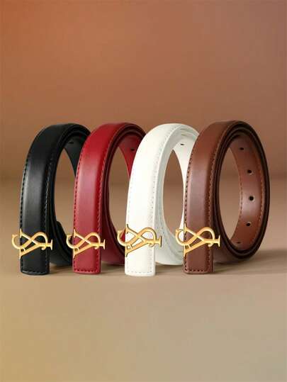 New Women's Leather Belt Casual YS Buckle Waist Belt Fashion Versatile Korean Style Decorative