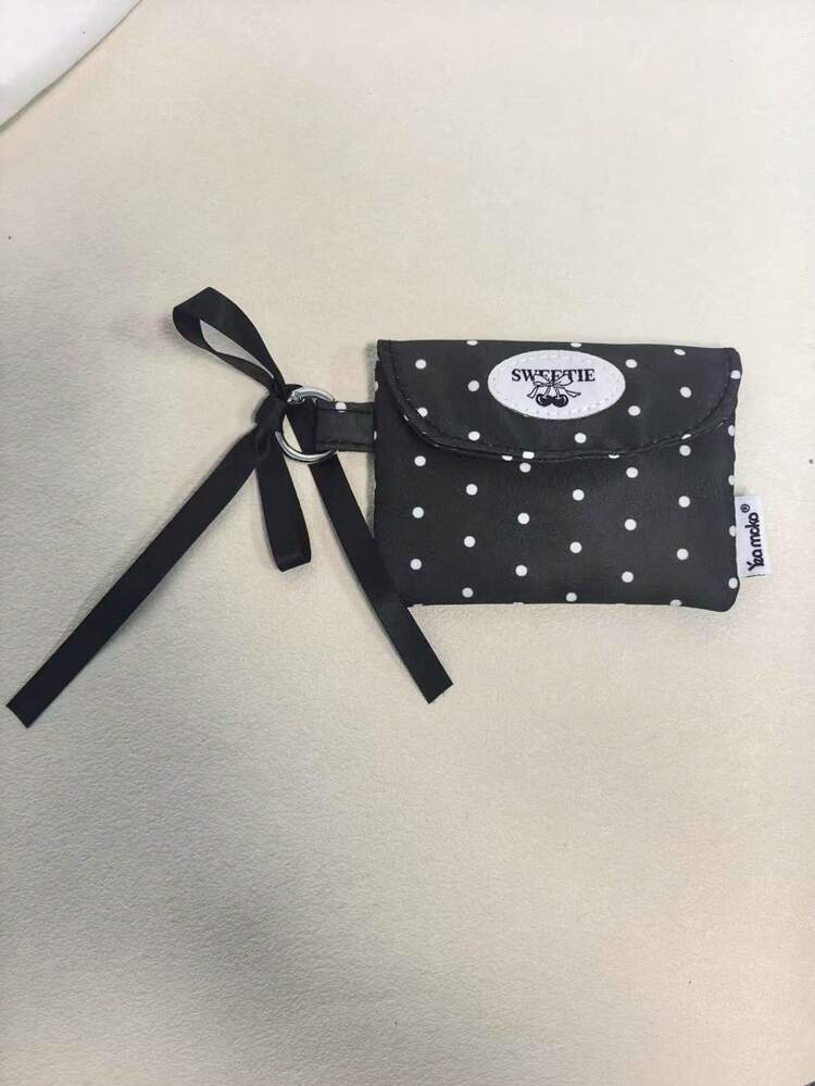 Japanese & Korean Style Niche Design Anime Manga Girl Storage Pouch Coin Purse Lightweight Acrylic Pendant Fashion Personalized Bag - Black - View 6