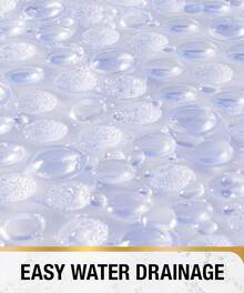 Non-Slip, Transparent Bathtub Mat With Suction Cups (68 * 38 Cm), Suitable For Oval Bathtubs; Non-Slip Shower Mat, Suitable For The Bathroom - 1pc - View 5