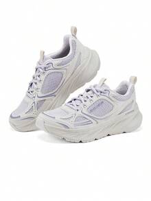 Skechers Women's EDGERIDE Series Retro Thick-Sole Cushioned Running Shoes - Mauve Purple - View 1