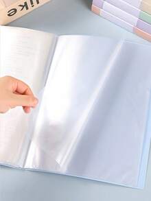 Back To School Essential A4 Transparent Pocket Folder 30-Page Document Holder Student Exam Paper Storage Bag Music Sheet Songbook Collection Album Certificate Holder Office File Binder Loose-Leaf Folder - Single Piece - View 5