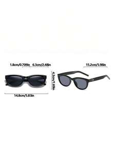 1pc Women's/Men's Street Style Sunglasses, Uv Protection, Anti-Glare, Driving Sun Glasses Sunglasses Beach Sun Glasses Beach Accessories For Women Sun Glasses Sunglasses Shades Basics And Suit For Sweater Jeans Sweatpants Hoodie Jackets Dress And Long Sleeve Shirt Fashionable Shade Elegant Outfit Family Outings Travel Vacation Holiday For Summer Beach Vacation,Outdoor,Travel - Grey - View 5