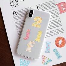 62pcs Colorful Letter Stickers, Fabric-Like Stickers, Children's Stationery Stickers, Student Educational DIY Decoration For Phon, First Day Of School - Multicolor - View 10