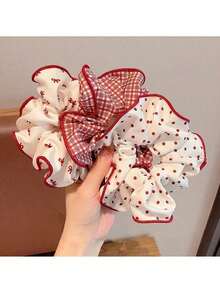 3/1 pièce Bandeau de cheveux en soie de haute qualité avec motif de points rouges, accessoire de cheveux mignon pour queue de cheval et tresse de fille, convient pour le bain, le maquillage, le lavage du visage, les accessoires de cheveux, les sports, la beauté à la maison, accessoire cadeau pour femmes, maquillage, fitness à la maison, accessoire pour femmes - Multicolore - Voir 9