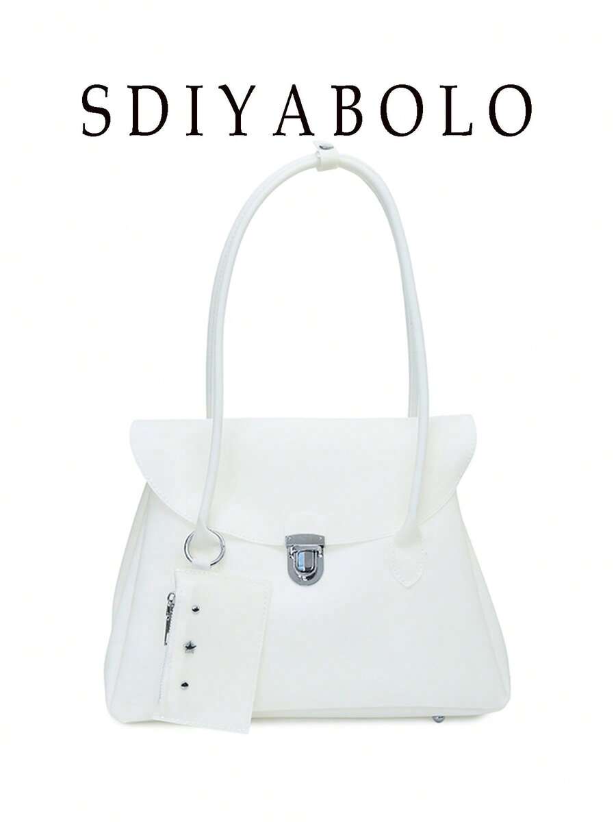 Fresh Underarm Large Bag Women's New Fashion PVC Jelly Bag Minimalist Commuter Shoulder Tote Bag