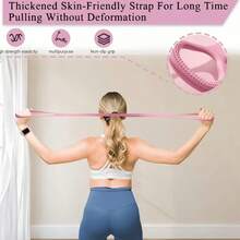 Women's Resistance Band For Back Opening, Shoulder Training And Back Slimming / Home Back Yoga Stretching Band With Thickened Silicone Elastic Arm Rope / Arch Trainer For Leg Shaping Fitness Equipment Set - Multicolor - View 4