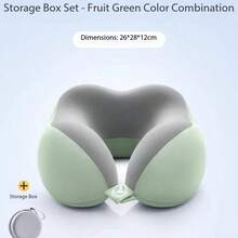 1 Ergonomic U-Shaped Neck Pillow With Storage Bag - Memory Foam Support For Travel And Office Use, Removable And Washable Cover, Lightweight Portable Cervical Pillow For Airplanes, Cars And Beds - Compressible Contoured Design (No Power Required) - A - View 13
