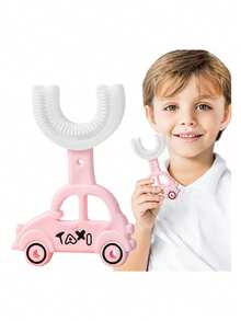Kit De 6 Cepillos De Dientes En Forma De U Con Diseño De Taxi - Multicolor - Ver 2