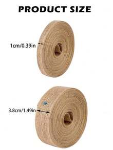 1pc/4pcs Natural Jute Ribbon Roll, Vintage Hollow Jute Fabric Ribbon, Wedding Christmas Gift Box Packaging, DIY Handmade Bow Decoration Hemp Rope Ribbon, Gift Wrapping Supplies (5m) - Webbing - View 6