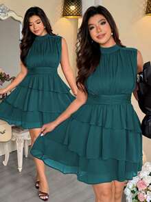 Women Plus Wedding Other Wear - Blue-green Water - View 1