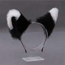 1pc Fluffy Faux Fur Cat Fox Ear Headband Multi Color Cosplay Party Costume Hair Accessory,Halloween - Multicolor - View 13