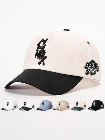 1 buah Topi Baseball Pria Bordir Huruf Kreatif 9999 di Sisi, Topi Trucker Olahraga Luar Ruangan, Topi Jaring Kasual Pelindung Matahari yang Dapat Diatur, Cocok untuk Perjalanan Musim Semi dan Gugur, Pesta Pantai