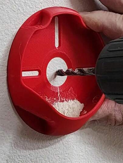 3D Printed Drill Dust Collector, No Assembly Required Wall Drill Dust Cover, Universal Drill Bit Attachment, Multi-Functional Plastic Drill Dust Cover