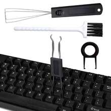 Alat Pelepas Tutup Tombol 2 in 1 Portabel, Pencabut dan Pengatur Sakelar, Alat Perbaikan dan Pelepas Sakelar Universal untuk Keyboard Mekanik dengan Penghapus Debu, Alat Pembersih Universal - View 1