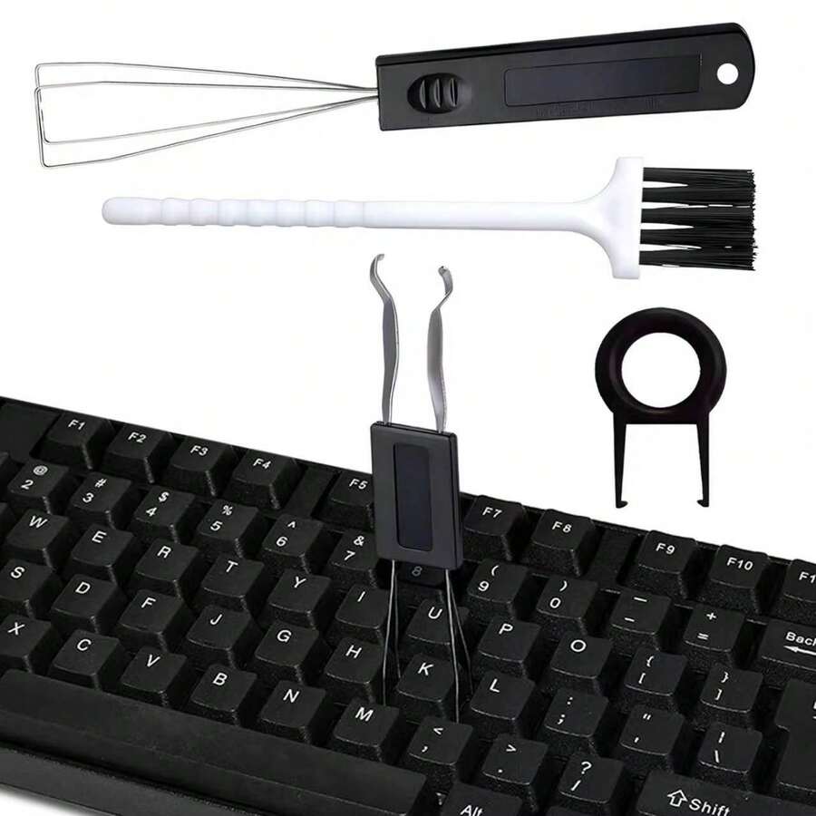 Alat Pelepas Tutup Tombol 2 in 1 Portabel, Pencabut dan Pengatur Sakelar, Alat Perbaikan dan Pelepas Sakelar Universal untuk Keyboard Mekanik dengan Penghapus Debu, Alat Pembersih Universal - View 1