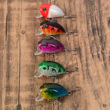 5pcs Floating Rocking Small Lure Set, Long Lip Bionic Hard Bait, Freshwater Bass & Topmouth Long Cast Fishing Lure Combination - Multicolor - View 1