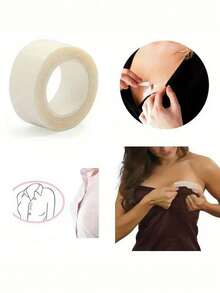 2 Rolls Waterproof Double-Sided Tape, Strong Adhesion, Long-Lasting Non-Slip, Transparent Invisible Design, Suitable For Fixing Chest And Neckline Clothing, Preventing Exposure - Multicolor - View 5