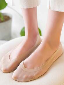 1/2/5 Pasang Kaos Kaki Wanita Minimalis Pereda Tekanan Pijat Bantalan Udara, Kaos Kaki Penyangga Lengkungan Kaki Tak Terlihat untuk Sepatu Hak Tinggi, Bagian Bawah Spons - MultiWarna - View 8