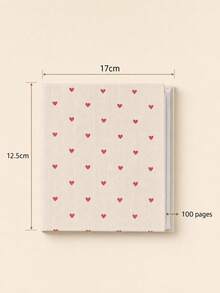 1pc/100 Pages Photo Album, Red Heart Inner Page Commemorative Photo Album Book, Memory Storage Book For Family, Friends And Couples, Home Decor, 6 Inch, Home Supplies, Suitable For Gifting To Friends, Collecting - Multicolor 2 - View 7