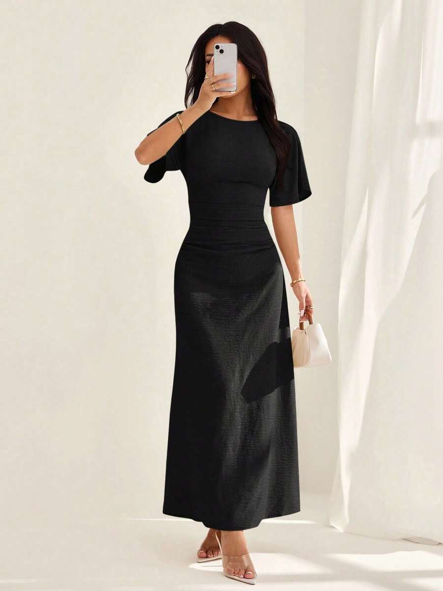 Women Long Dresses - 黑色 - 查看 1