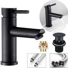 Cloakroom Modern Bathroom Basin Sink Mono  Mixer Tap Waste - 175 X 115 mm - View 5