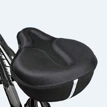 1pc Bicycle Thickened & Widened Comfortable Breathable Foam Saddle Cover, Outdoor Cycling Bike Seat Cover - Black - View 8
