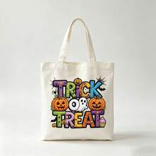 Large 25cm DIY DTF Heat Transfer Iron-On Patch, Clothing Decoration, 2D Embroidery-Style Halloween Pumpkin Pattern, Can Be Ironed And Applied To T-Shirts, Sweatshirts, Canvas Bags, Fun Print For Personalized Outfit, Suitable For Creative Handmade DIY - 25cm/9.85in - View 4