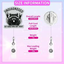 1pc Fun Nurse Badge Scroll, Cute Raccoon Care ID Clip, Suitable For Nurses, Doctors, Teachers, Volunteers Nurse Accessories For Work - A - View 2