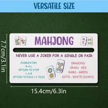 4-Piece Mahjong Line Gauge Reader Set, American Mahjong Dedicated Specification Caliper, Mahjong Identification Comparison Tool, Suitable For Game Rooms, Mahjong Clubs, Small Tournaments - Multicolor - View 2