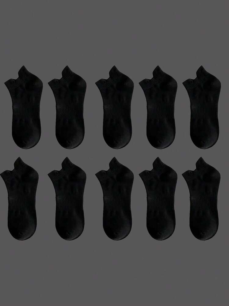 6 pares de calcetines deportivos blancos para hombres y mujeres (corte tobillero), para gimnasio - Blanco - Añade 10