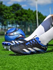 New Teenager Long Stud Football Shoes - Royal Blue - View 1