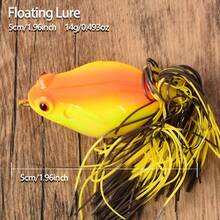 5pcs Floating Frog Lure Set, Realistic Frog-Shaped Hard Bait, Surface Fishing Lures For Snakehead And Fishing - Multicolor - View 2