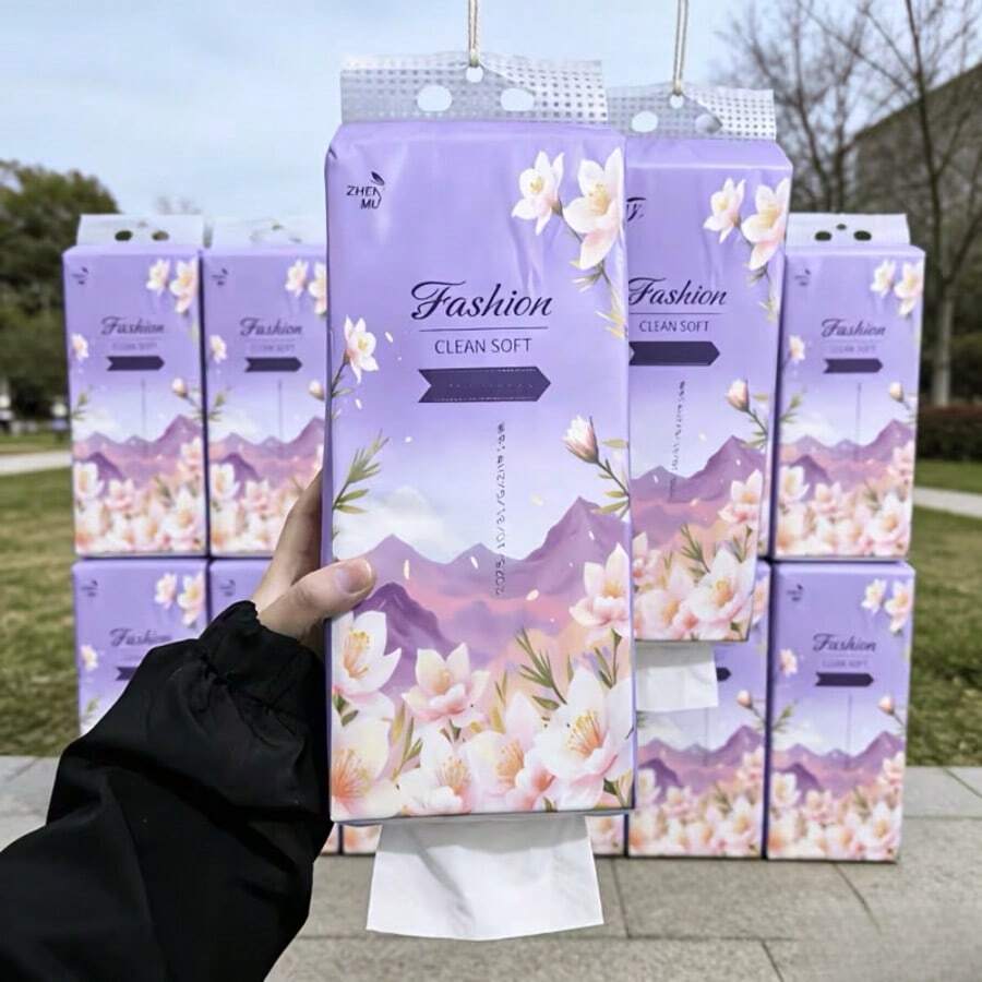 1 Pack Extra Large Capacity Paper Towels, 2-Ply Thickened Commercial Paper Towels, 1490 Sheets/Pack, 175*145mm Large Size, Hanging Paper Towels, Space-Saving