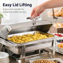 Christmas Dish Handles, Stainless Steel Catering Warmer Server Tray Fuel Holder For Kitchen Dining Buffet Camp - Multicolor - View 4