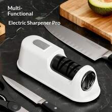 Fully Automatic Electric Knife Sharpener, Portable Multi-Function Small Knife Grinder, Handheld Kitchen Knife Sharpening Tool, USB Rechargeable 1200mAh Built-In Battery, Fully Automatic Electric Knife Sharpener, Multi-Function Small Knife Grinder For Home Kitchen Daily Use, Kitchen Small Appliance - Multicolor - View 6