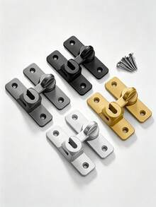 90/180 Degree Non-Perforated Flip Door Lock, Protective Sliding Door Lock With Installation Screws, Barn Sliding Door Deadbolt, Door Latch, Suitable For Barn, Garden, Bathroom, Cabinet, Window And Sliding Door Screwdriver Set - Multi-color - View 11