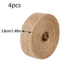 1pc/4pcs Natural Jute Ribbon Roll, Vintage Hollow Jute Fabric Ribbon, Wedding Christmas Gift Box Packaging, DIY Handmade Bow Decoration Hemp Rope Ribbon, Gift Wrapping Supplies (5m) - Webbing - View 12