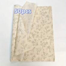Floral Pattern Semi-Transparent Tissue Paper - Wax Coated, 20x14 Inches, Suitable For Christmas Decoration, Wedding, Valentine's Day, Birthday Gifts, Bouquet Wrapping, Party Gifts, Gift Wrapping Supplies | Decorative Tissue Paper | Wax Coated Paper, Gift Wrapping Supplies, Tissue Paper, Tissue Paper/Halloween Wrapping Paper, Gift Wrapping Paper, Christmas Tissue Paper/Christmas Wrapping Paper - Multicolor - View 19