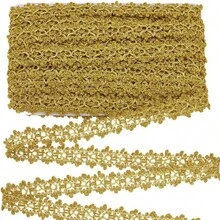 Pita Renda Emas 1cm Sepanjang 2M/5M/20M, Cocok untuk Aksesori Buatan Tangan DIY, Cocok untuk Kostum Cosplay dan Aksesoris Buatan Tangan. - MultiWarna - View 14