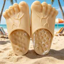 Funny Giant Toe Slippers, Prank Big Foot Shoes, Barefoot Immortal, (Fits Size 38-41) Foot Shoes, Cosplay Giant Foot Props, Sandals, Beach Shoes, Big Toe Giant Foot - Multi-color - View 4
