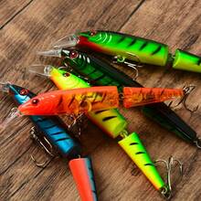 5pcs 2-Section Multi-Jointed Floating Lure Set, Long Lip Bionic Hard Bait, Saltwater Freshwater Bass & Pike Fishing Lure Combo - Multicolor - View 6