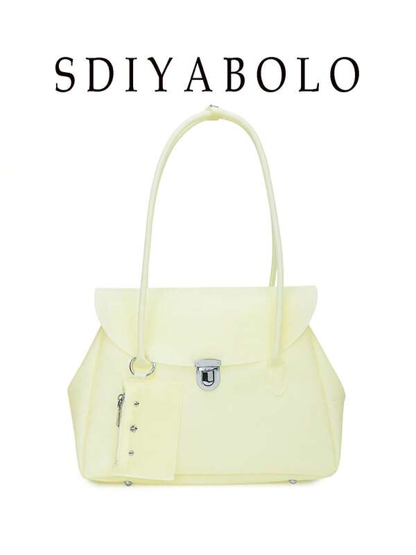 Fresh Underarm Large Bag Women's New Fashion PVC Jelly Bag Minimalist Commuter Shoulder Tote Bag