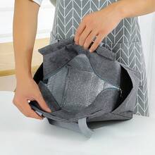 1件大容量雛菊便當袋，可重複使用可愛托特便當盒，適合上班族、辦公室、旅行、戶外使用 - 查看 2