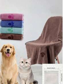 Pet Towel - Highly Absorbent And Quick Drying, Perfect For Bathing Cats And Dogs, Providing Your Furry Friends With A Gentle And Stylish Grooming Experience. - Multicolor - View 12