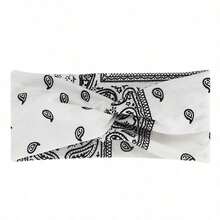1-4pcs Paisley Print Knotted Wide Headband, Bohemian Style, For Casual Daily, Fitness, Shopping, And Beach Vacations. - Multicolor - View 12